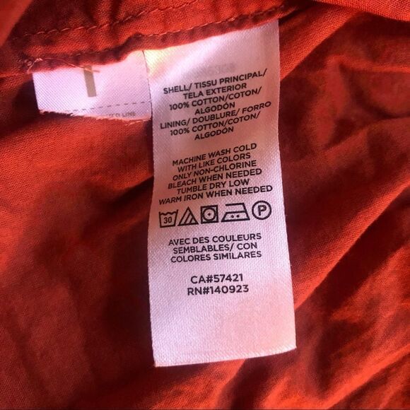 LOFT SKIRTS, Palm Smocked, Tiered Skirt Rich Chestnut Size L - Picture 7 of 7